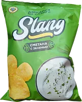 Slang potato chips, sour cream and onion, 107 g