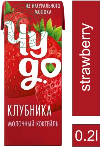 Chudo milkshake, strawberry, 0.2 l Chudo milkshake, strawberry, 0.2 l