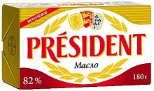 President unsalted butter, 82%, 180 g