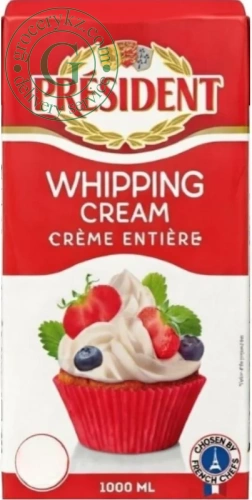 President whipping cream, 35%, 1 l