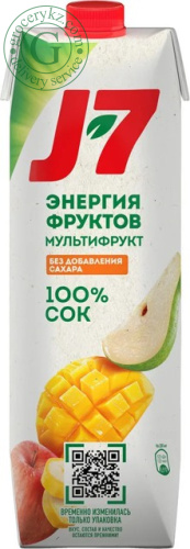 J7 multifruit juice, 0.97 l