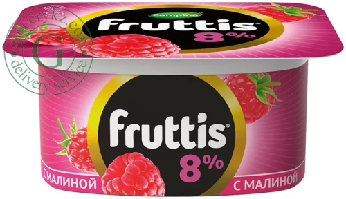 Fruttis yogurt, 8%, raspberries, 115 g