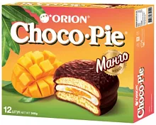 Orion Choco Pie (12 in 1), mango, 360 g