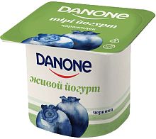 Danone yogurt, blueberries, 120 g