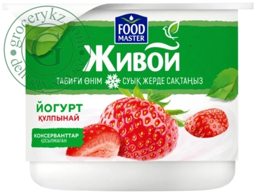 Foodmaster live yogurt, strawberry, 110 g